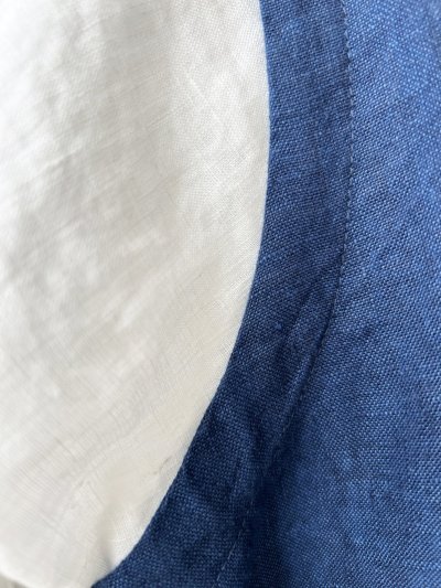 画像5: 08mab/重ね着風ワンピース・インディゴ×オフ