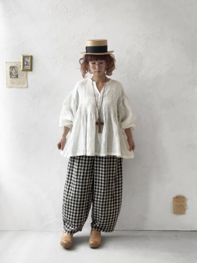 画像11: 08mab/シャーリング袖ピンタックブラウス・オフ