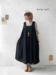画像10: sorte cuff/レースギャザージャンパースカート・黒 (10)
