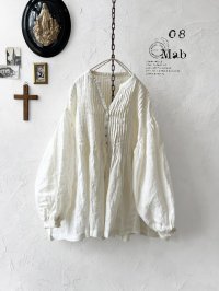 08mab/シャーリング袖ピンタックブラウス・オフ
