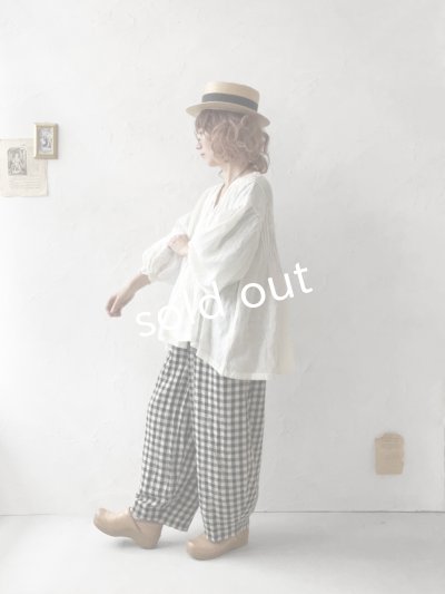 画像12: 08mab/シャーリング袖ピンタックブラウス・オフ