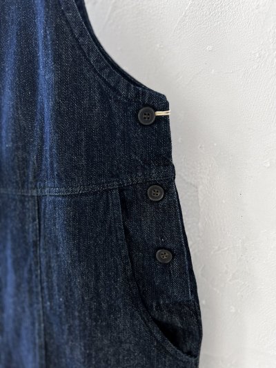 画像3: 08mab/デニムサロペットバレルパンツ・インディゴ