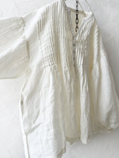 画像7: 08mab/シャーリング袖ピンタックブラウス・オフ