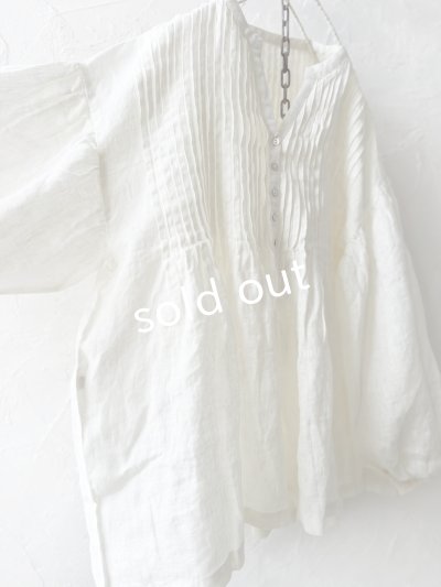 画像7: 08mab/シャーリング袖ピンタックブラウス・オフ