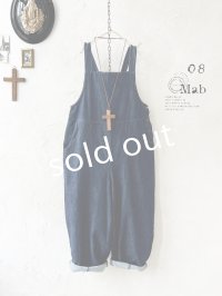 08mab/デニムサロペットバレルパンツ・インディゴ