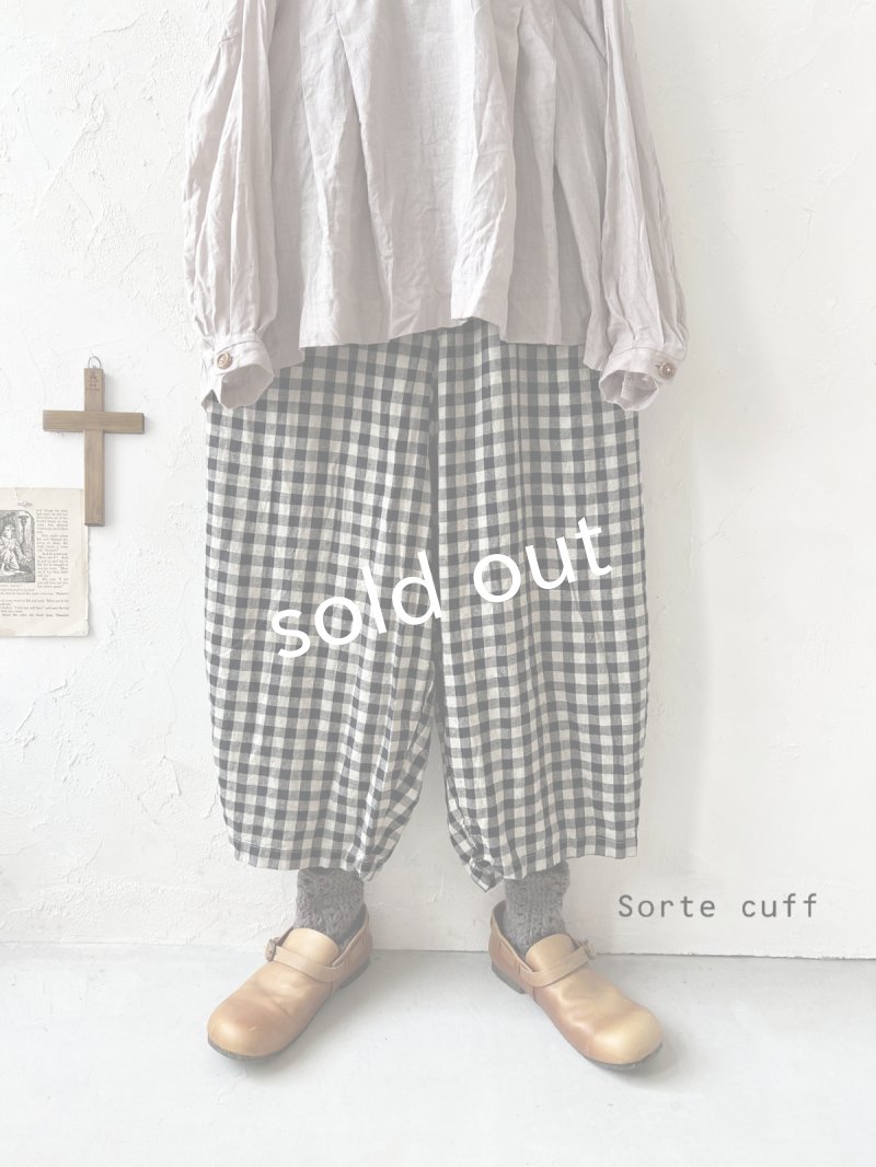 画像2: sorte cuff/バルーンパンツ・ブロックチェック (2)