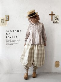 MARCHE' DE SOEUR／ピエロパンツ・ベージュブロックチェック
