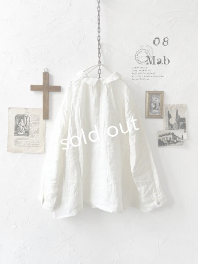 画像1: 08mab/小さな襟のブラウス・オフ