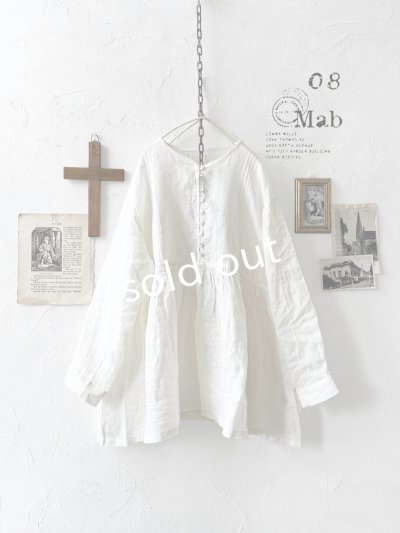 画像2: 08mab/ピンタック多ボタンブラウス・オフ