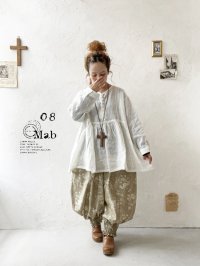 08mab/ピンタック多ボタンブラウス・オフ