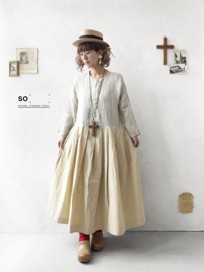 画像1: SO／ドッキングタックワンピース・ナチュラル