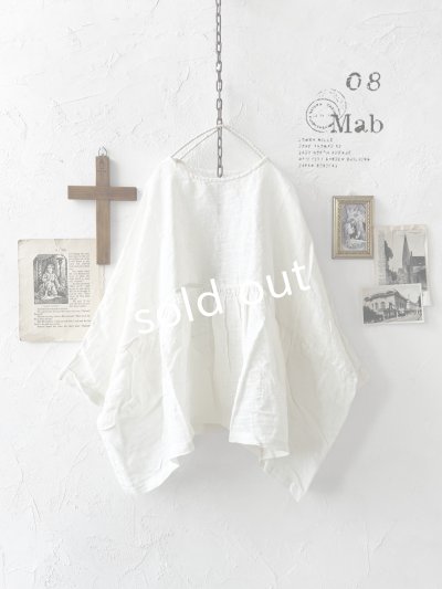 画像2: 08mab/ワイドギャザーブラウス・オフ