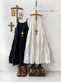 manoamano/レースティアードペチコートキャミ・オフ