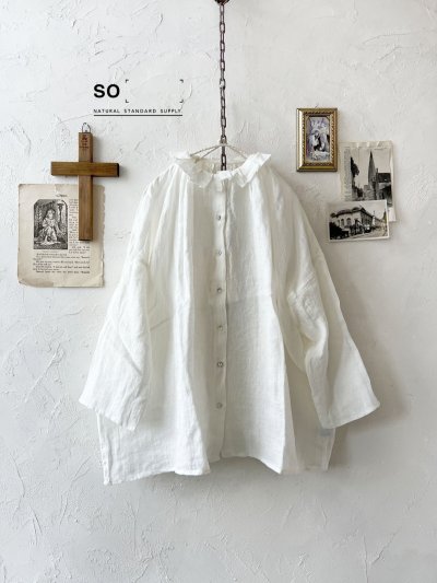 画像1: SO／タックフリル襟2wayブラウス・オフ