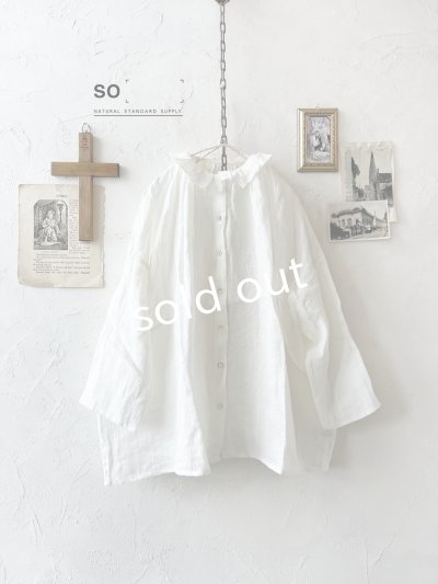 画像1: SO／タックフリル襟2wayブラウス・オフ