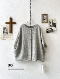 SO／フレンチリネン2wayドロップベスト・シルバーグレー