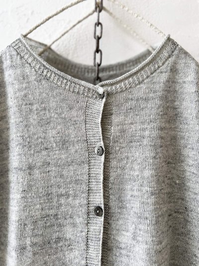 画像2: SO／フレンチリネン2wayドロップベスト・シルバーグレー