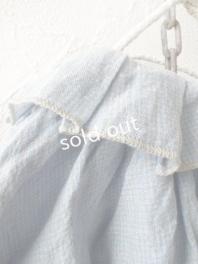 画像7: SO／タックフリル襟2wayブラウス・サックスギンガム