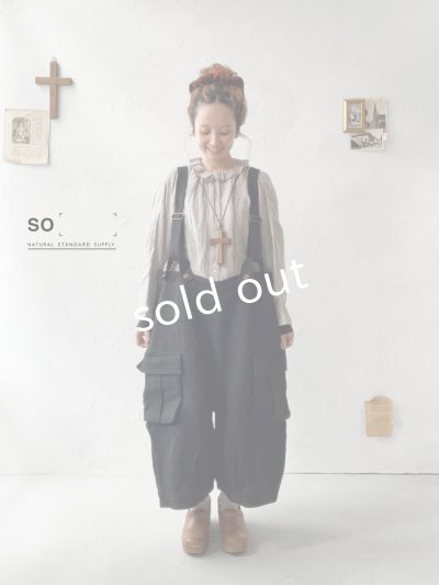 画像10: SO／タックフリル襟2wayブラウス・サックスギンガム