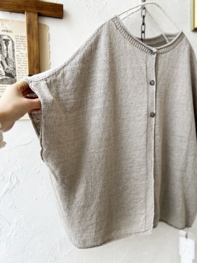 画像5: SO／フレンチリネン2wayドロップベスト・ナチュラル