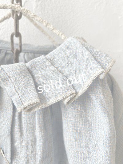 画像3: SO／タックフリル襟2wayブラウス・サックスギンガム