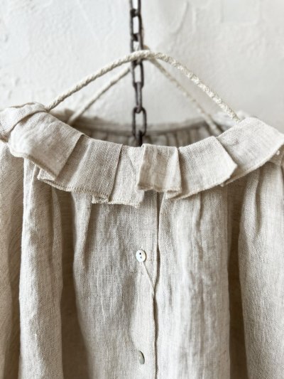 画像2: SO／タックフリル襟2wayブラウス・ナチュラル