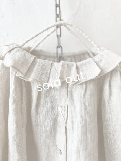 画像2: SO／タックフリル襟2wayブラウス・ナチュラル