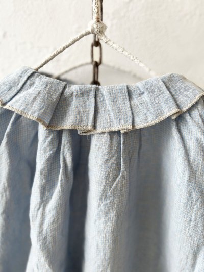 画像6: SO／タックフリル襟2wayブラウス・サックスギンガム