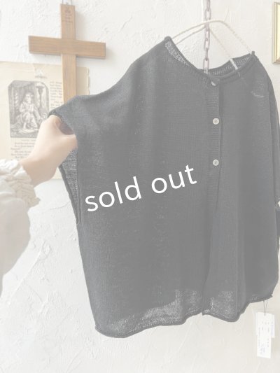 画像5: SO／フレンチリネン2wayドロップベスト・ブラック