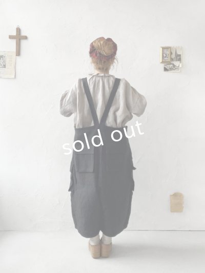 画像9: SO／タックフリル襟2wayブラウス・グレーギンガム