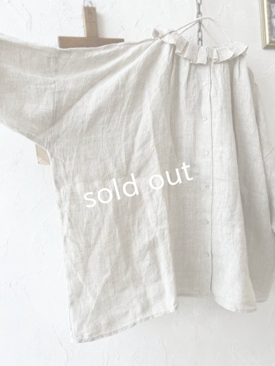 画像11: SO／タックフリル襟2wayブラウス・グレーギンガム