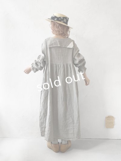 画像10: shizuka's／セーラー襟の刺繍レースワンピース・ペールリーフ