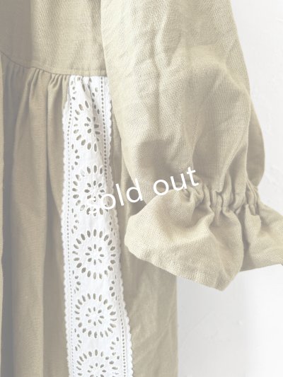 画像3: shizuka's／フロントりぼん刺繍レースワンピース・リーフ