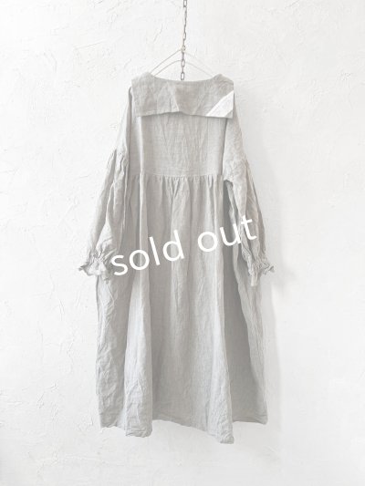 画像6: shizuka's／セーラー襟の刺繍レースワンピース・ペールグレー