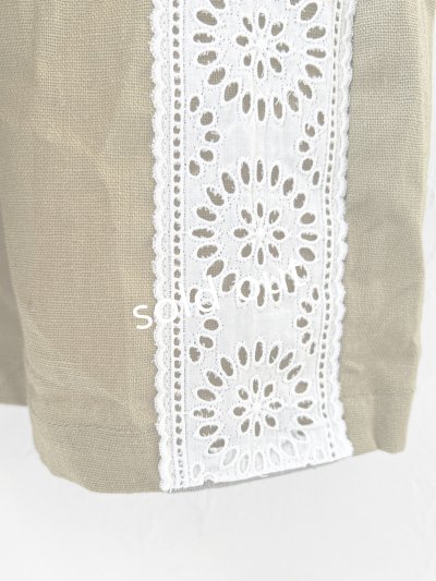 画像5: shizuka's／フロントりぼん刺繍レースワンピース・リーフ