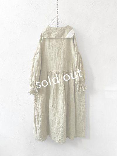 画像6: shizuka's／セーラー襟の刺繍レースワンピース・ペールリーフ