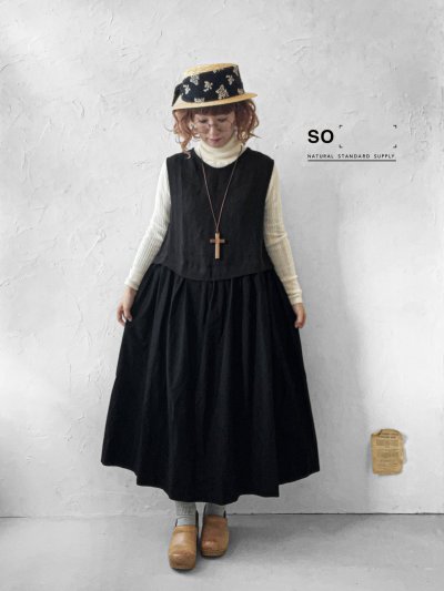 画像5: SO／ドッキングノースリーブワンピース・ブラック