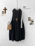 画像1: SO／ドッキングノースリーブワンピース・ブラック (1)