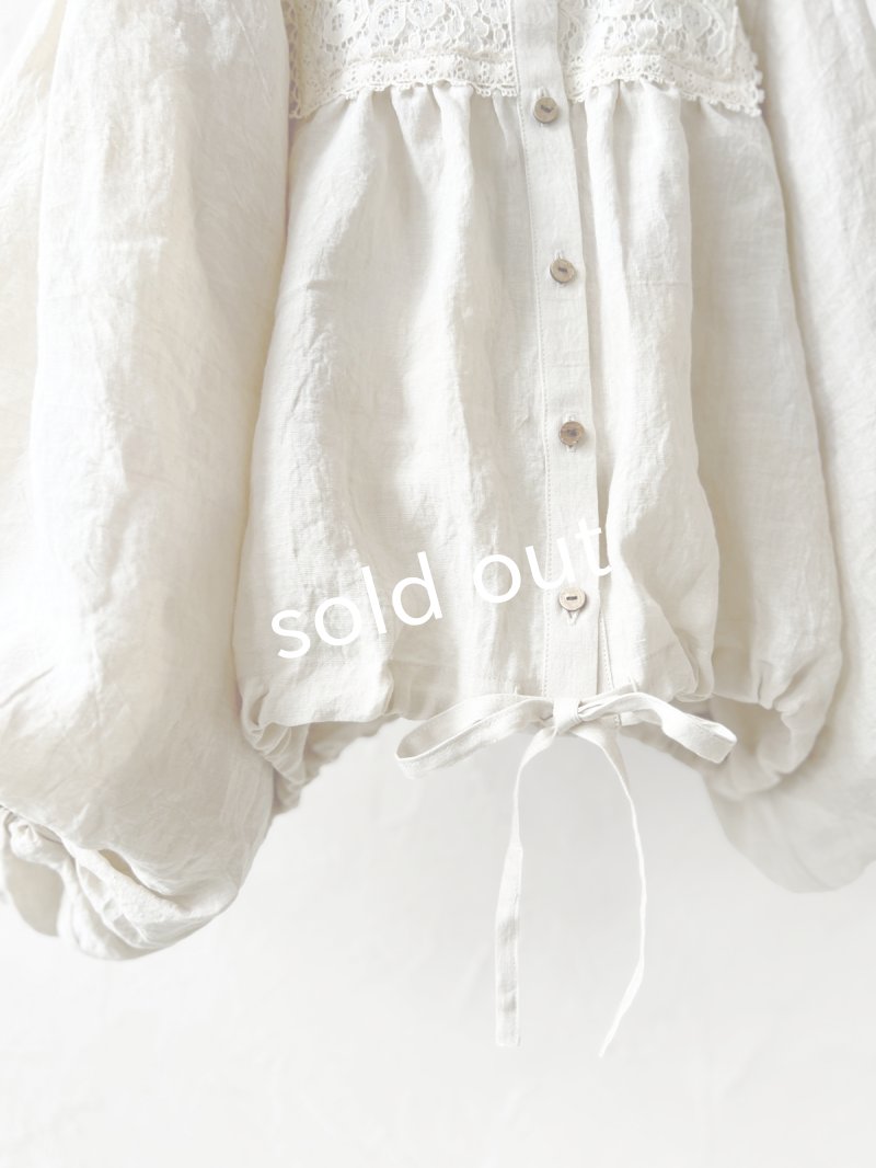 画像4: MARCHE' DE SOEUR／大きなバルーン袖のブラウス・ミルク (4)