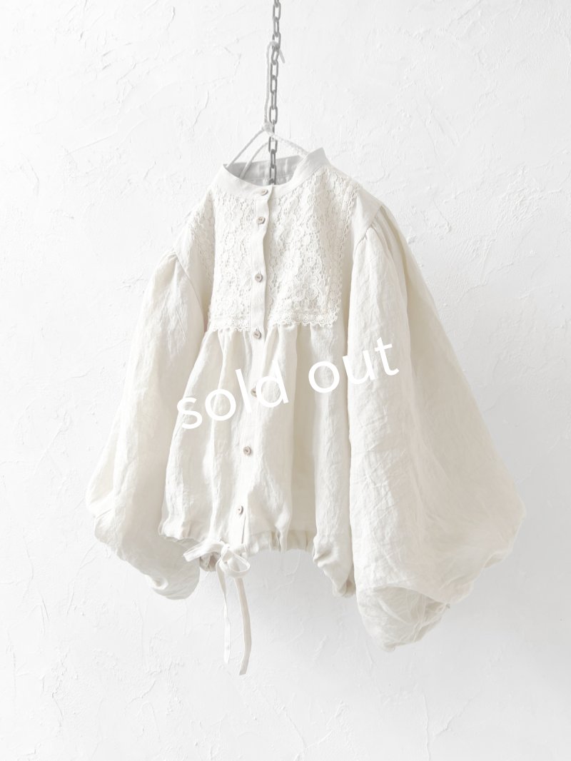 画像2: MARCHE' DE SOEUR／大きなバルーン袖のブラウス・ミルク (2)