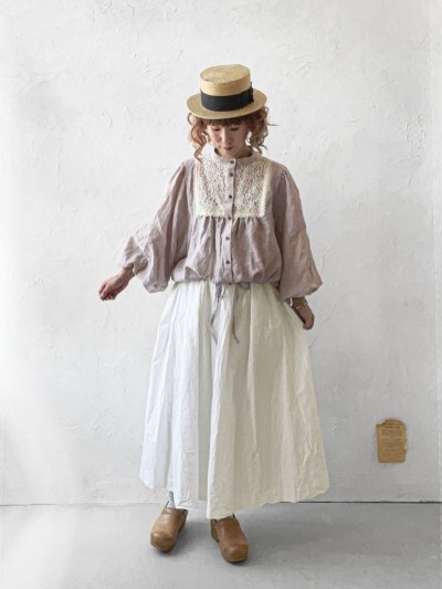 画像12: MARCHE' DE SOEUR／大きなバルーン袖のブラウス・くすみピンク