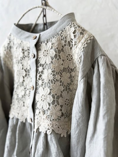 画像5: MARCHE' DE SOEUR／大きなバルーン袖のブラウス・うすグレーB