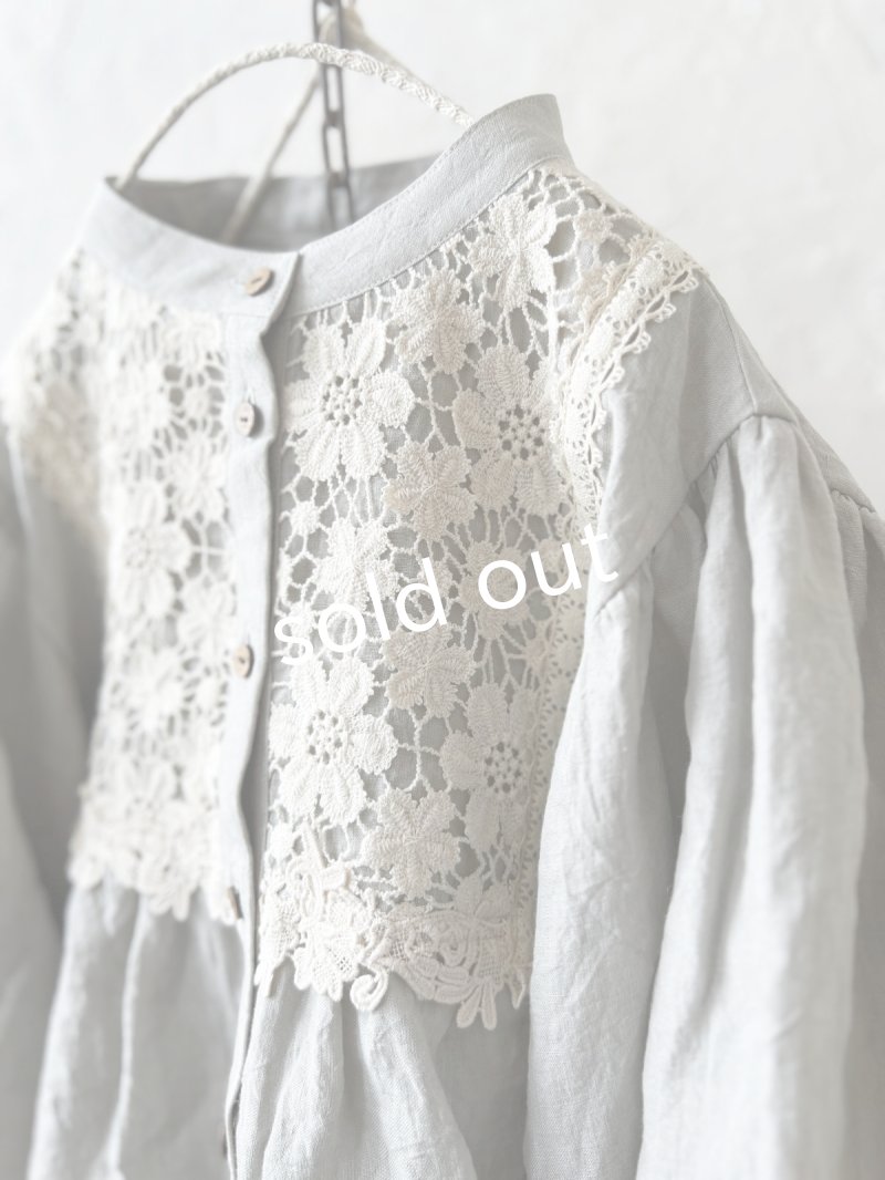 画像5: MARCHE' DE SOEUR／大きなバルーン袖のブラウス・うすグレーB (5)