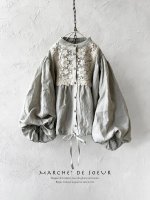 画像1: MARCHE' DE SOEUR／大きなバルーン袖のブラウス・うすグレーB (1)