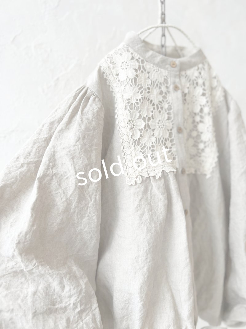 画像9: MARCHE' DE SOEUR／大きなバルーン袖のブラウス・生成り (9)