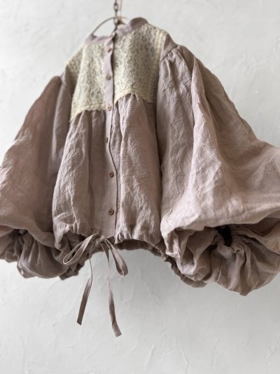 画像8: MARCHE' DE SOEUR／大きなバルーン袖のブラウス・くすみピンク