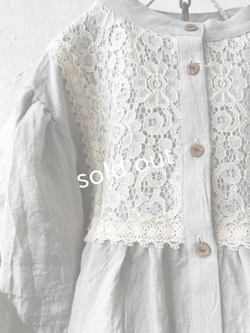 画像6: MARCHE' DE SOEUR／大きなバルーン袖のブラウス・うすグレーA (6)