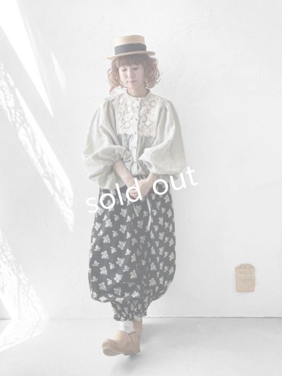 画像12: MARCHE' DE SOEUR／大きなバルーン袖のブラウス・うすグレーA