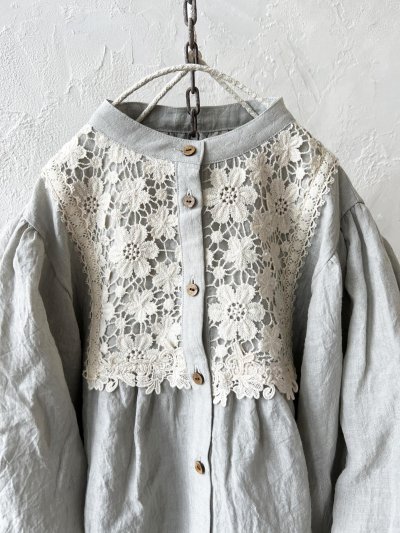 画像6: MARCHE' DE SOEUR／大きなバルーン袖のブラウス・うすグレーB