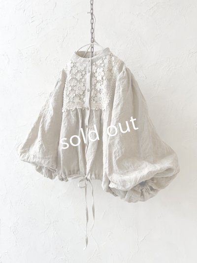 画像2: MARCHE' DE SOEUR／大きなバルーン袖のブラウス・生成り